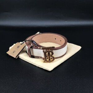 Brown and White Designer Belt